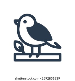 Robin Bird Vector Icon for Springtime