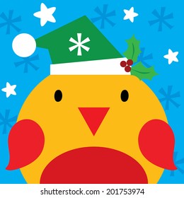 robin celebrating Christmas