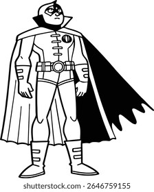Silhueta de caracteres Robin na ilustração do vetor de detalhes  