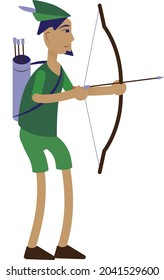 Robin hood character design vector