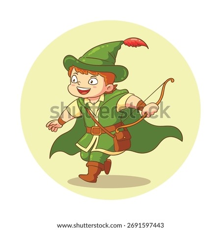 
Robin Hood Chibi Character with Cute Expression