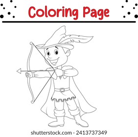 robin hood Coloring page for kids