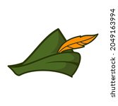 robin hood hat logo , simple and clean