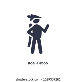robin hood icon. Simple element illustration from literature concept. robin hood editable symbol design on white background. Can be use for web and mobile.