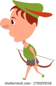 Robin Hood , illustration, vector on white background