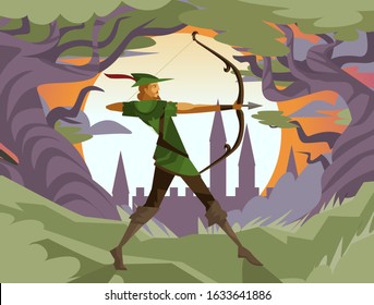 robin hood ranger archer aiming 