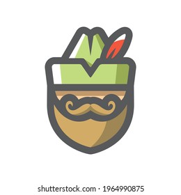 Robin Hood Robber Vector icon Cartoon illustration.