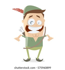 robin hood vector cartoon