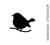 Robin silhouette icon vector illustration.



