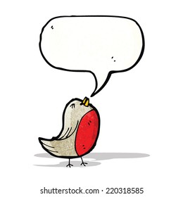 robin with speech bubble cartoon