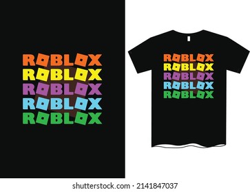 Roblox Colorful T-Shirt Design, Roblox T-shirts