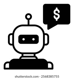 Robo Advisor Icon Element For Design