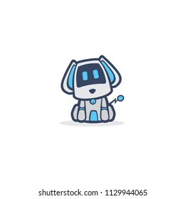 Robo Dog Logo Illustration
