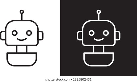 Robo icon flat sign EPS10..