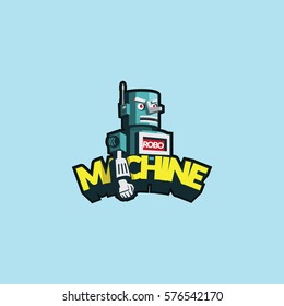Robo Machine Logo Vector Illustration