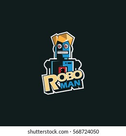 Robo Man Logo and Symbol Vector Illustration