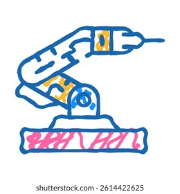robohand technology doodle icon sketch vector. robohand technology sign. isolated symbol illustration