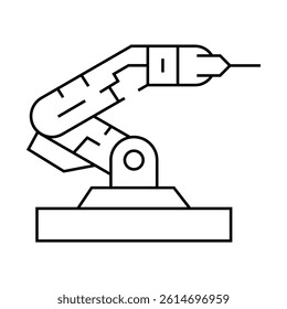 robohand technology line icon vector. robohand technology sign. isolated contour symbol black illustration