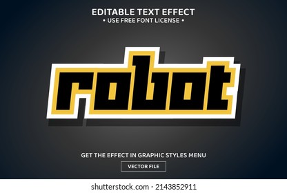 Robot 3D Editable Text Effect Template