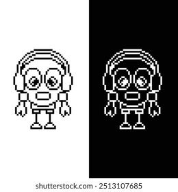 Roboter 8-Bit-Ikone Wissenschaftler Pixel Kunst 8-Bit für Spiel