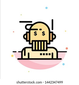 Robot Advisor, Adviser, Advisor, Algorithm, Analyst Abstract Flat Color Icon Template