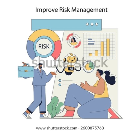 Robot advisor assists in enhancing risk management strategies through effective data analysis and visual representations. This collaboration suggests improved decision-making for businesses.