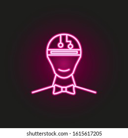 Robot advisor bot neon style icon. Simple thin line, outline vector of robo icons for ui and ux, website or mobile application