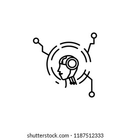 robot advisor concept line icon. Simple element illustration. robot advisor concept outline symbol design from Robot set. Can be used for web and mobile