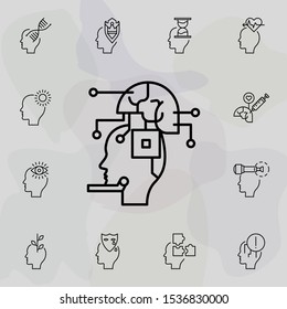Robot, ai, brain icon. Universal set of creative thinking for website design and development, app development