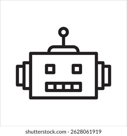 Robot AI Expression simple line icon