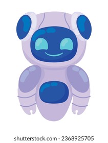 ícono aislado futurista de la tecnología robot ai
