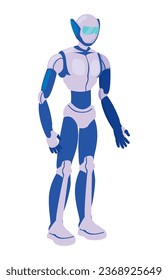 robot ai technology cyborg standing isolated icon