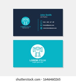 Robot and androib logotype template. Busines card template. Future technology bot pictogram icon.
