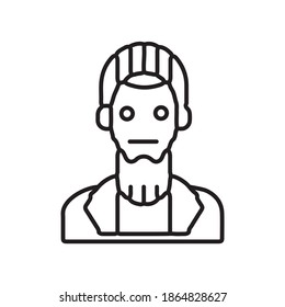 Robot Android Avatar Line Icon