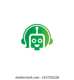 robot with antenna logo template