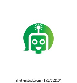 robot with antenna logo template