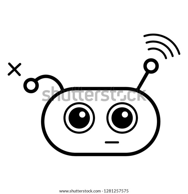 Robot Antennas On Head Character Concept Stock Vector (Royalty Free