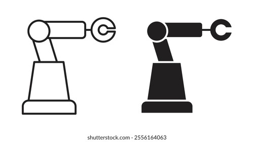 Robot arm Filled flat icons set for apps and web ui designs.