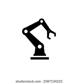Robot arm flat icon design