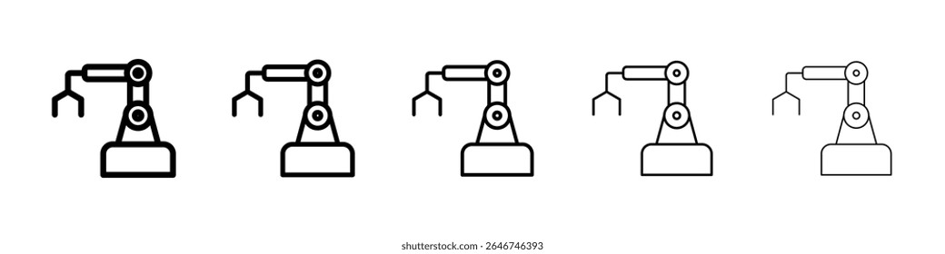 Conceito de ícone de braço de robô. design gráfico, logotipo, Web, UI.