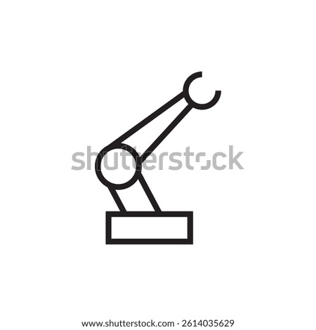 robot arm icon editable outline stroke vector eps
