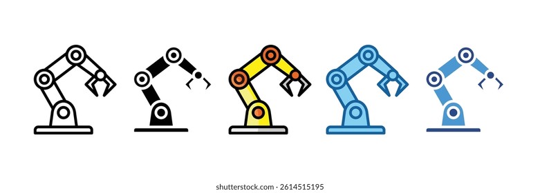 Robot Arm Icon Element For Design