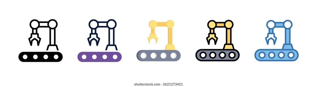 Roboterarm-Icon-Element für Design