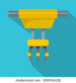 Robot arm icon. Flat illustration of robot arm vector icon for web