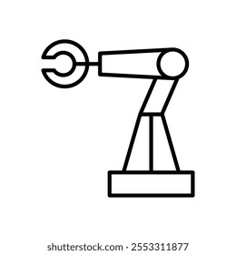 Robot arm icon isolated on white background