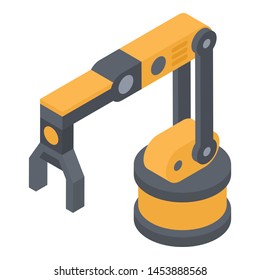 Robot arm icon. Isometric of robot arm vector icon for web design isolated on white background