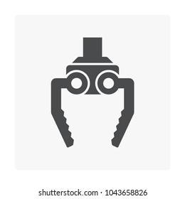 Robot arm icon on white.