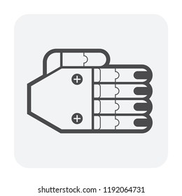 Robot arm icon on white.