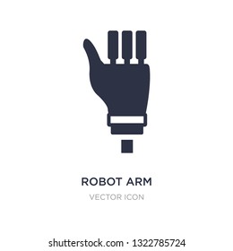 robot arm icon on white background. Simple element illustration from Future technology concept. robot arm sign icon symbol design.