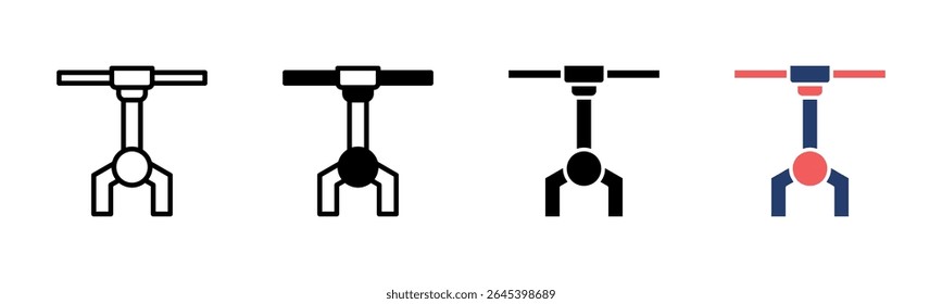 Robot Arm icon sheet multiple style collection